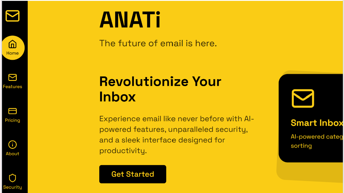 Anati Mail interface screenshot