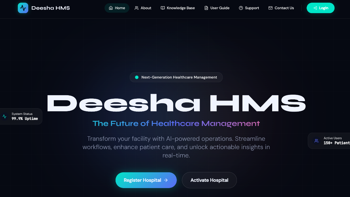 Deesha HMS interface screenshot