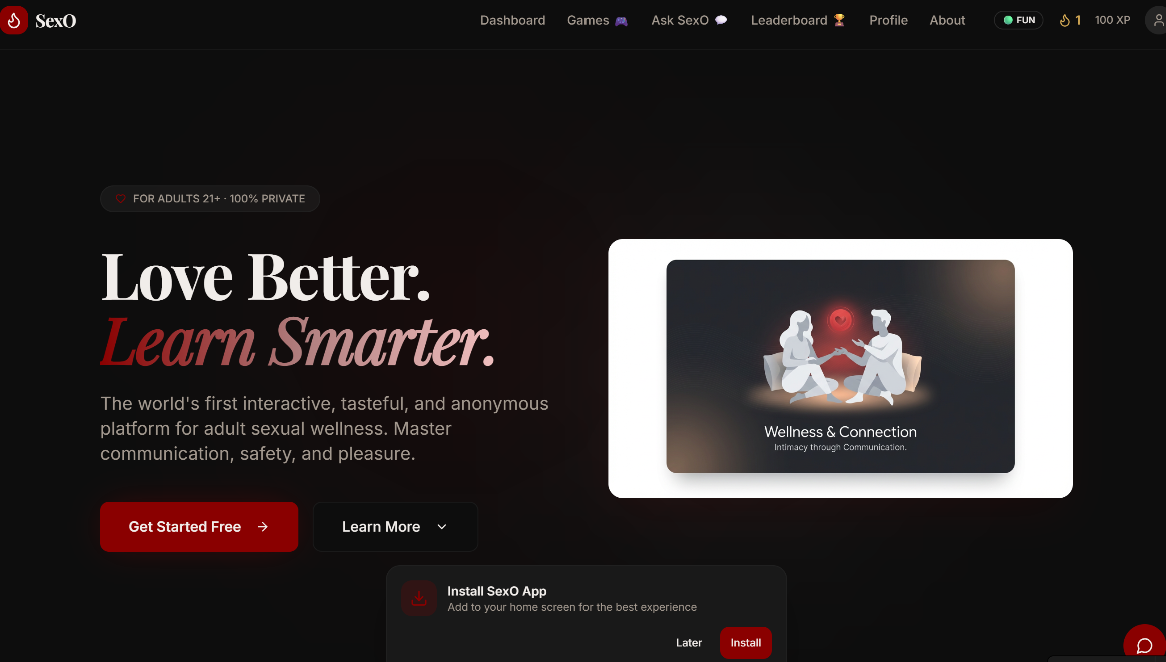 SexO interface screenshot